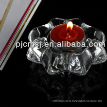 Castiçal de cristal decorativo da flor de Lotus para o convite árabe do casamento